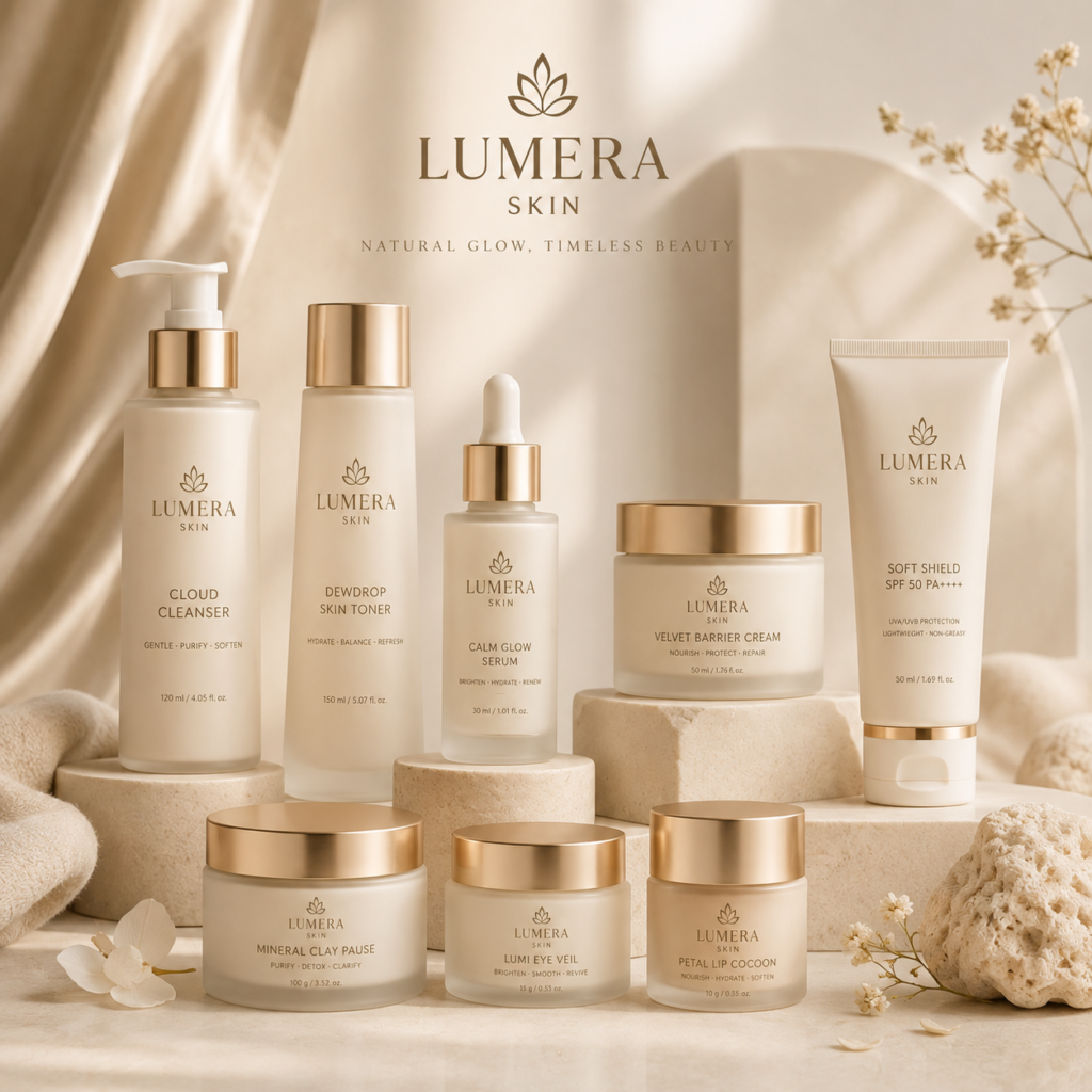 Rangkaian lengkap kemasan Lumera Skin